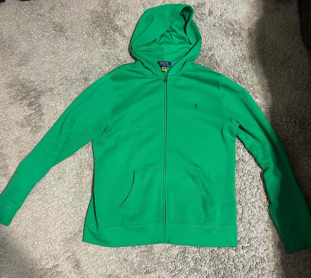 Polo Ralph Lauren Full Zip Hoodie Size XL(18-20) Green